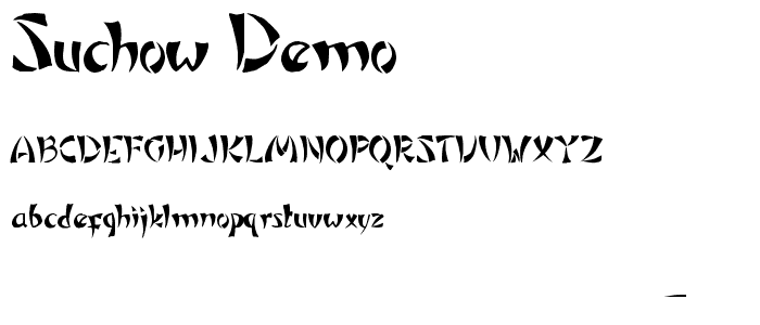 Suchow Demo font